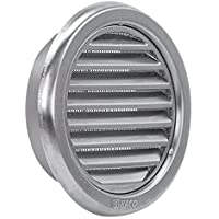 Los mejores  - Rejilla de ventilación (Ø 75 100 110 125 150 mm )- protección contra la intemperie- láminas de acero inoxidable…